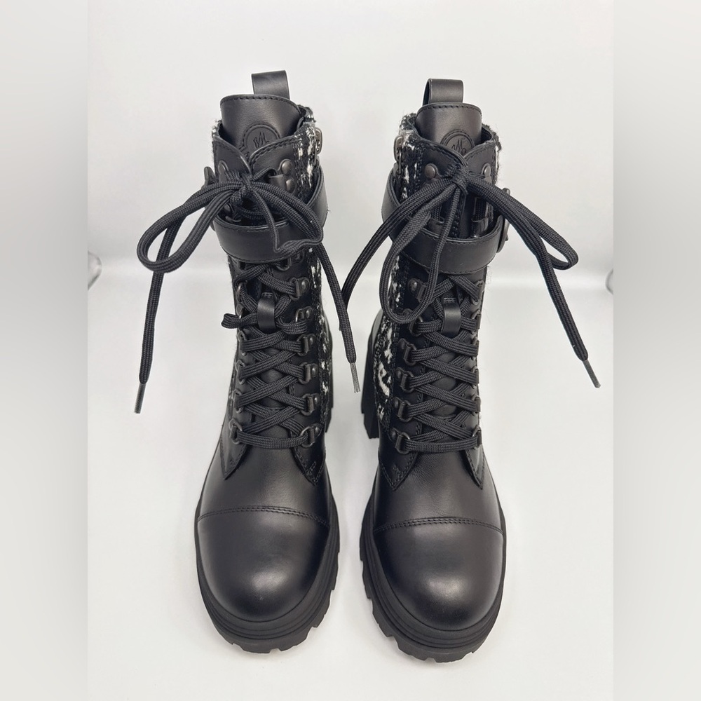 Moncler Envile Tweed Block Heel Boot - Picture 4 of 12